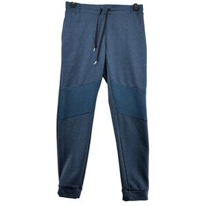 On Cloud Running Mens‎ Sweat Pants Navy Blue Heather Joggers Ribbed Knee Size M